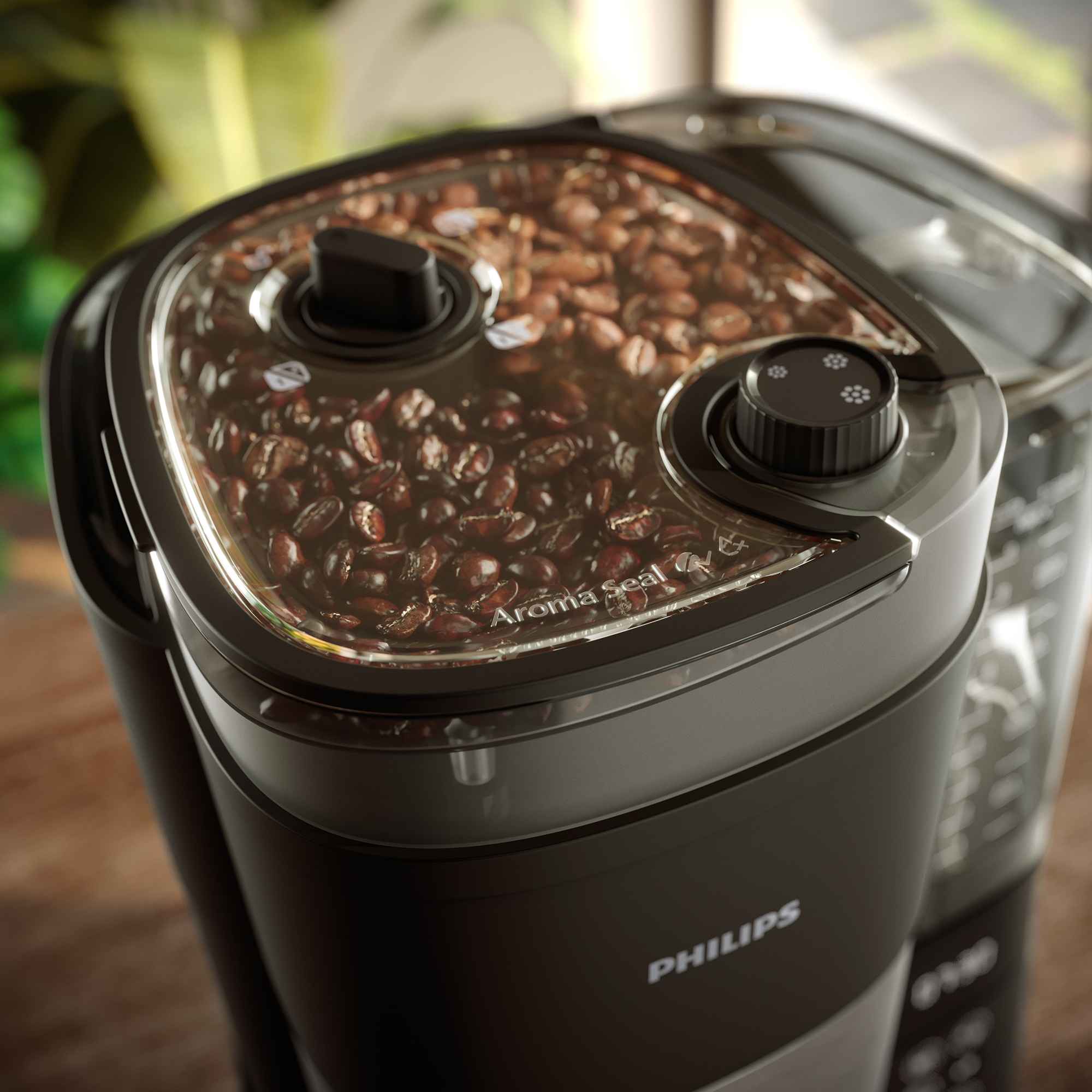 Drip-filter-6-fi Aromātiska kafijas pieredze ar Philips Drip filtra kafijas automātu, kam ir pupiņu pildīts aromāta blīvējuma vāks un pielāgojamas brūvēšanas vadības ierīces optimālai garšai.