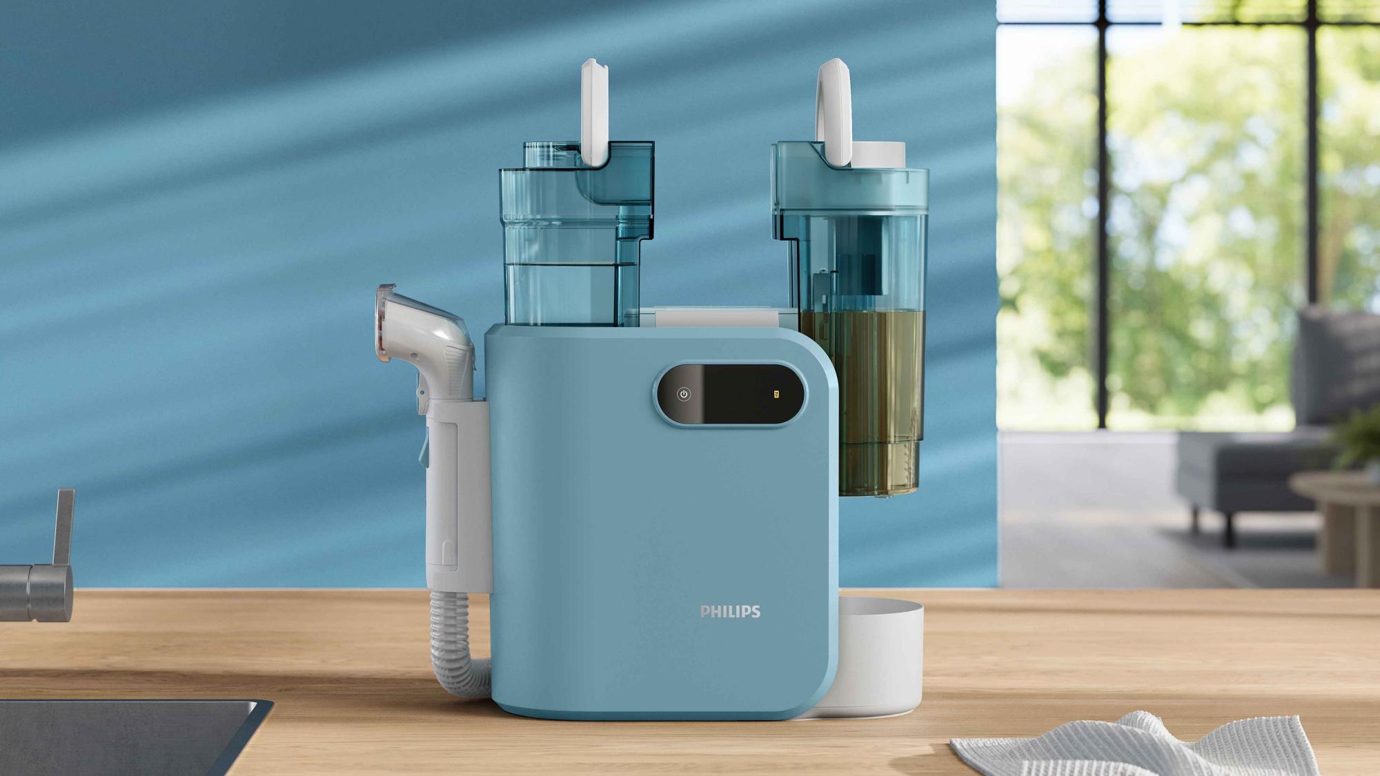 Philips traipu tīrīšanas līnija: izcilības un modernākās tehnoloģijas virsotne ar izcilu dizainu tiek demonstrēta grīdas kopšanas vidē. Divas tvertnes nodrošina optimālu tīrīšanu.