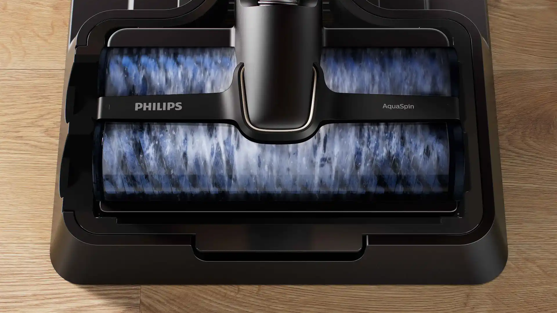 Philips Vac & Wash grīdas tīrītāja galviņas detaļa ar AquaSpin tehnoloģiju. Tīra grīdas ar izcilām traipu tīrīšanas spējām.