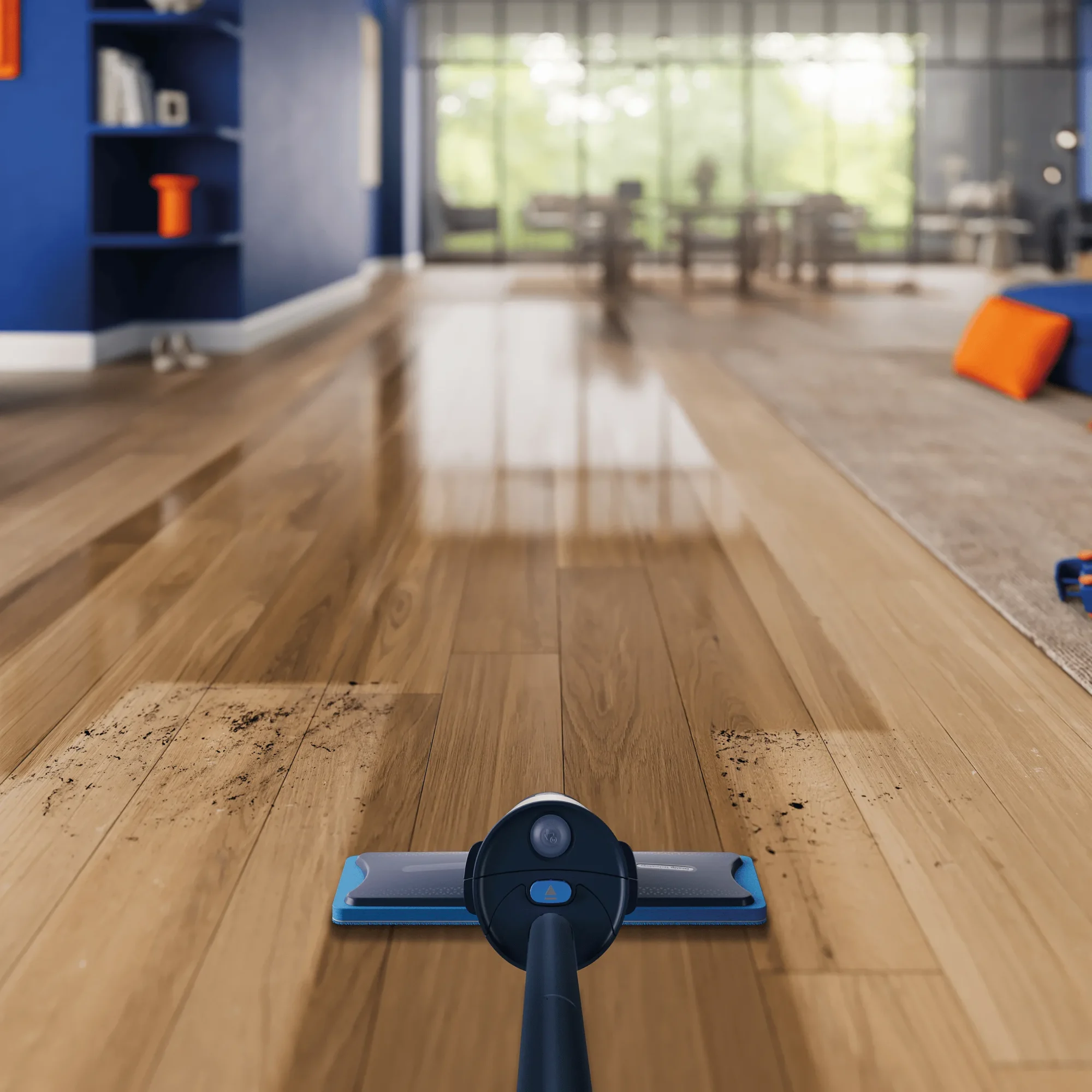 11 copy Philips Sticks: bezvadu spieķa tipa putekļsūcējs, Philips grīdas kopšanas līdzekļu virsotne, kas viegli izgaismo un savāc drupačas, demonstrējot izcilu dizainu un tehnoloģijas.